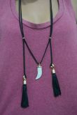 Colar Tassel dente strass - C1306
