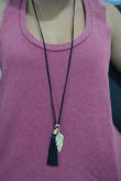 Colar Tassel com folha - C1305