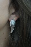 Brinco asas com strass - B1225
