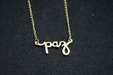 Colar folhado ouro PAZ - SJI1219