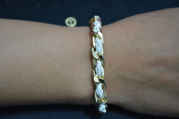 Pulseira transpassada dourada - P1203
