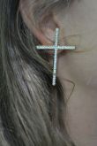 Brinco cruz strass - SJR1242