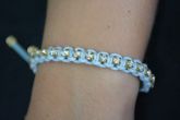 Pulseira strass macramê - P1208