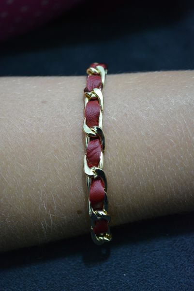 Pulseira transpassada dourada - P1203