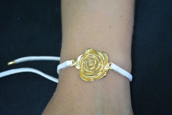Pulseira rosa amarrada - P1338