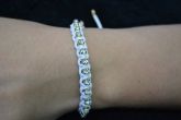 Pulseira strass macramê - P1208