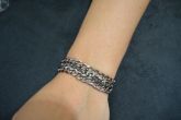 Pulseira chumbo strass - P1629