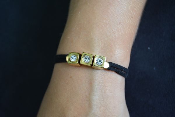 Pulseira strass quadrado - P1332