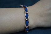 Pulseira transpassada rosé- P1204