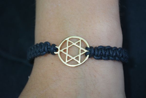 Pulseira macramê estrela Davi - P1336