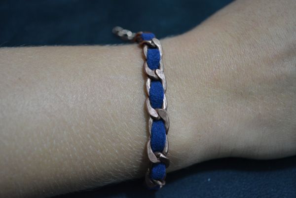 Pulseira transpassada rosé- P1204