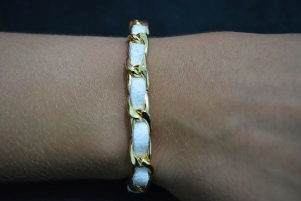 Pulseira transpassada dourada - P1203