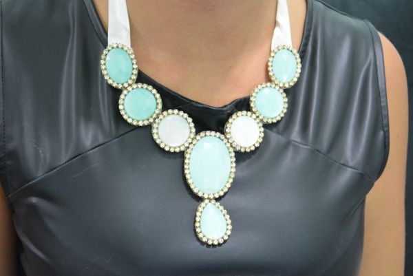 Maxi Colar pedras redondas - MC1218