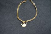 Pulseira coroa dourada - P1319