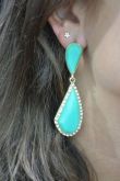 Brinco Gota com strass - B1220