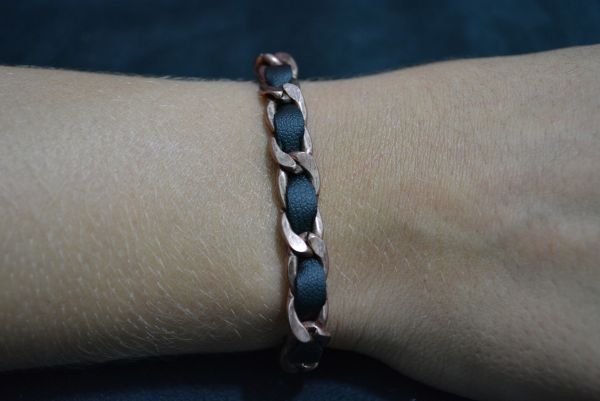 Pulseira transpassada rosé- P1204