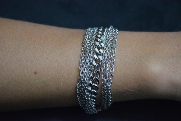 Pulseira correntes - P1265
