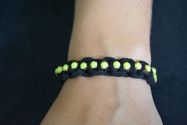 Pulseira strass macramê colorido - P1229