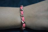 Pulseira transpassada rosé- P1204