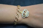 Pulseira coroa strass - P1306