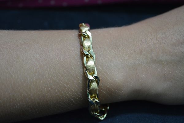 Pulseira transpassada dourada - P1203