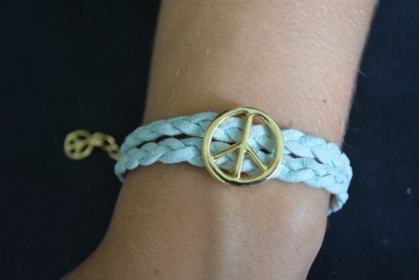 Pulseira trançada paz - P1212