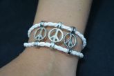 Pulseira paz 3 pingentes - P1230