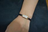 Pulseira brilhos preta - P1602