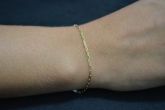 Pulseira folhada a ouro elos quadrado - SJI1215