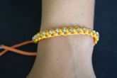 Pulseira strass macramê - P1208
