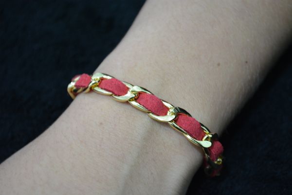 Pulseira transpassada dourada - P1203