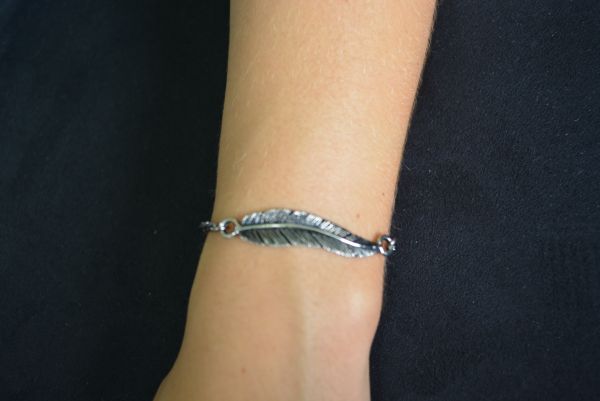 Pulseira pena chumbo - P1318