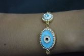 Pulseira olho grego duplo - P1260