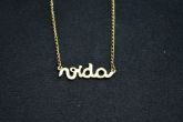 Colar folhado ouro VIDA- SJI1219
