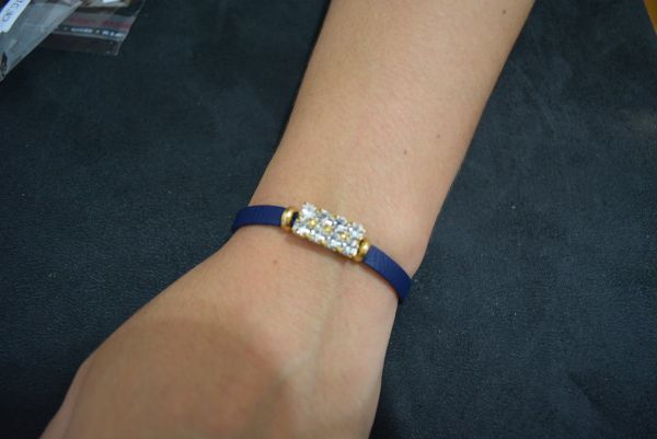 Pulseira brilhos azul marinho P1602