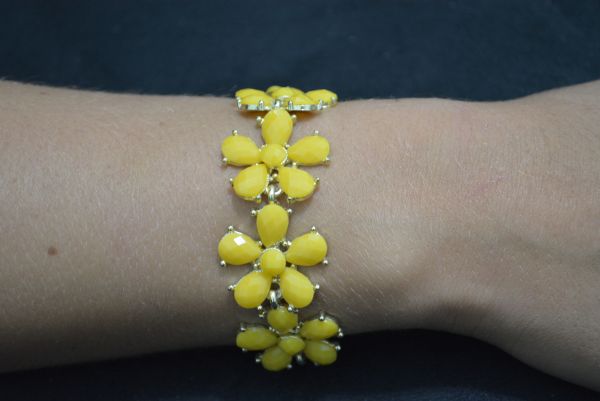 Pulseira festa flores - P1271