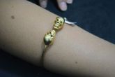 Bracelete fino 2 caveiras - P1264
