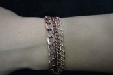 Pulseira correntes rosé - P1358