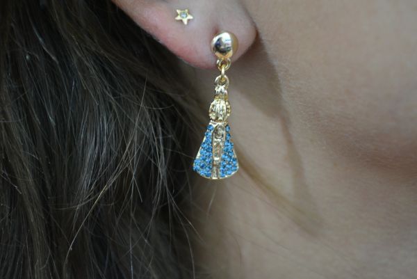 Brinco Nossa Senhora Strass - B1202