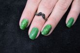 Anel falange mustache strass preto - AF1215