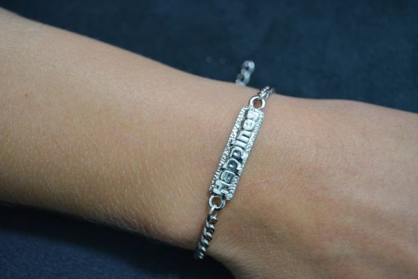 Pulseira placa Happiness - P1301