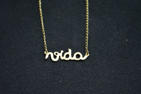 Colar folhado ouro VIDA- SJI1219