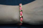 Pulseira transpassada dourada - P1203