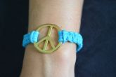 Pulseira macramê paz grande - P1237