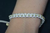 Pulseira strass macramê - P1208