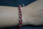 Pulseira transpassada rosé- P1204