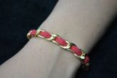 Pulseira transpassada dourada - P1203