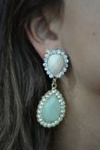 Brinco duas gotas com strass - B1221