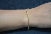 Pulseira rabo de gato dourada - P1303
