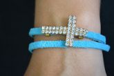 Pulseira duas voltas cruz - P1211